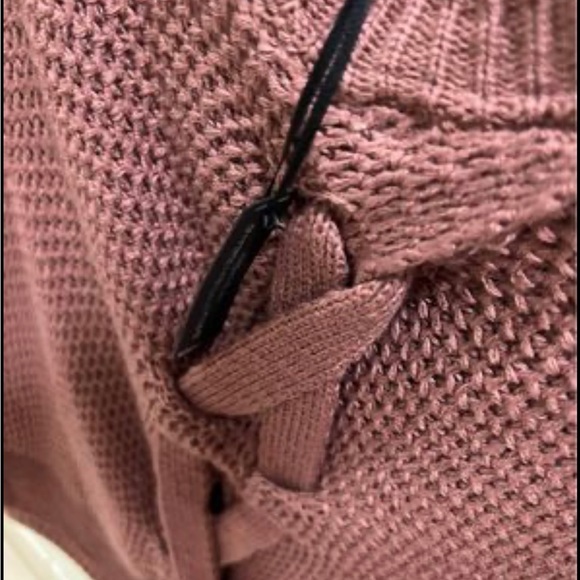 Mauve express sweater tie up back size small new with tags - Picture 3 of 4